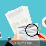 会计月工作总结