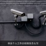 保安个人工作总结报告怎么写