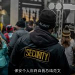 保安个人年终自我总结范文