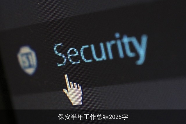 保安半年工作总结2025字