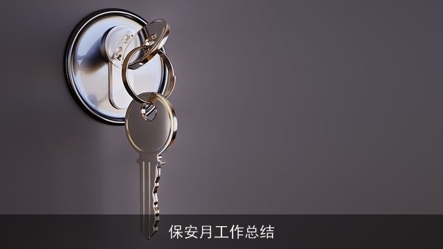保安月工作总结