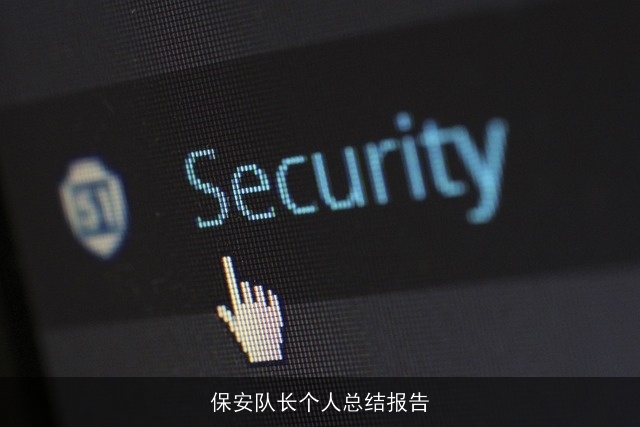 保安队长个人总结报告