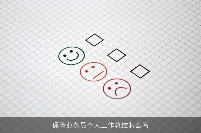 保险业务员个人工作总结怎么写