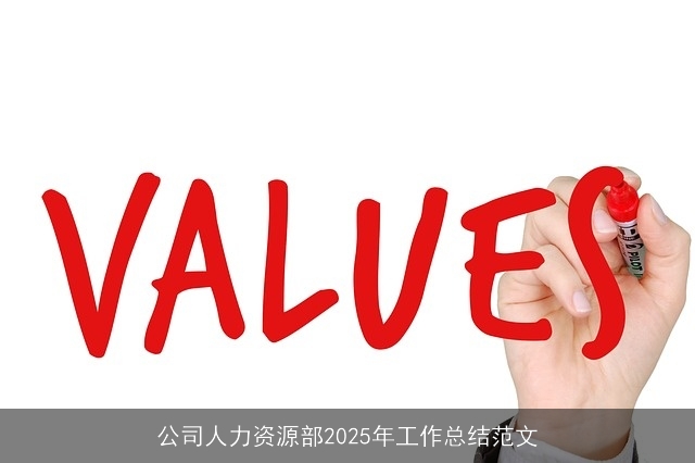 公司人力资源部2025年工作总结范文