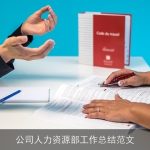 公司人力资源部工作总结范文