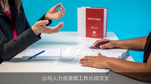 公司人力资源部工作总结范文