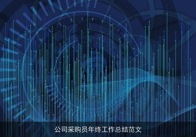 公司采购员年终工作总结范文