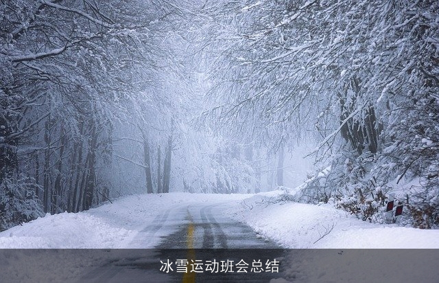 冰雪运动班会总结