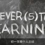 初一学期个人总结
