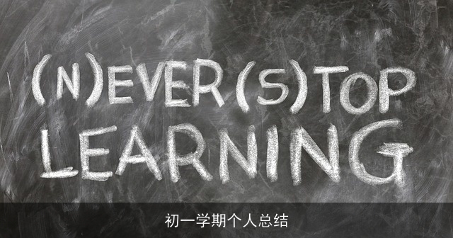 初一学期个人总结
