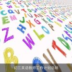 初三英语教师工作计划总结