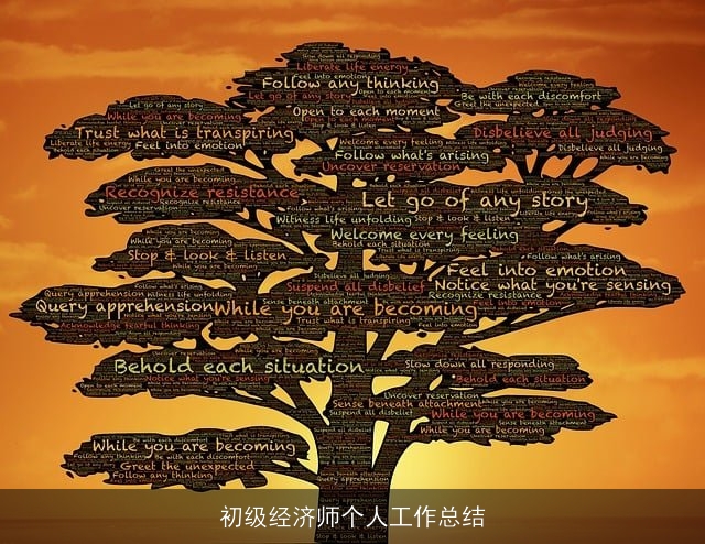 初级经济师个人工作总结