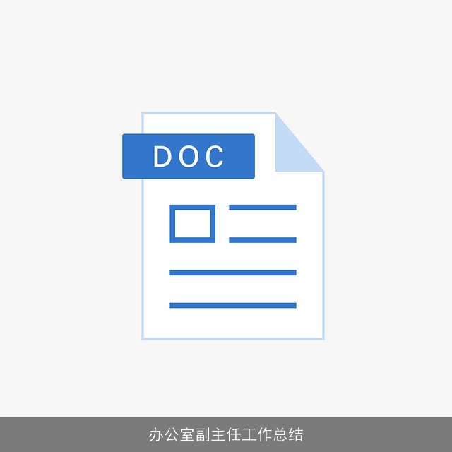 办公室副主任工作总结