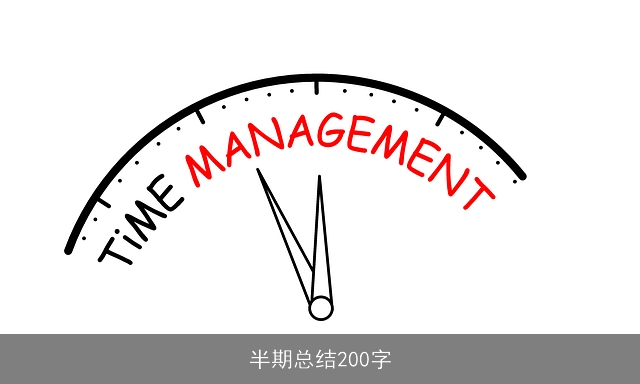 半期总结200字