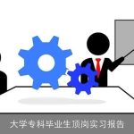 大学专科毕业生顶岗实习报告