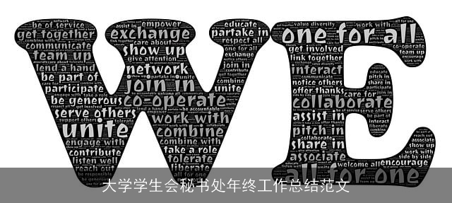 大学学生会秘书处年终工作总结范文