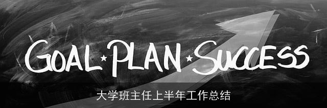 大学班主任上半年工作总结