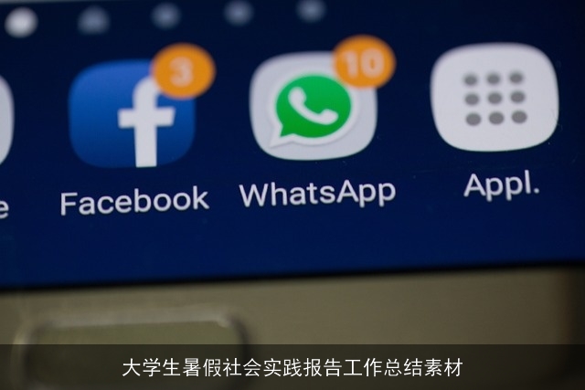 大学生暑假社会实践报告工作总结素材