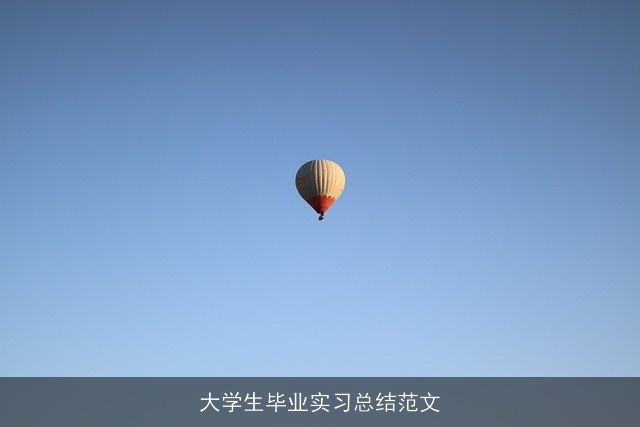 大学生毕业实习总结范文