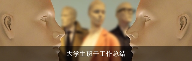 大学生班干工作总结