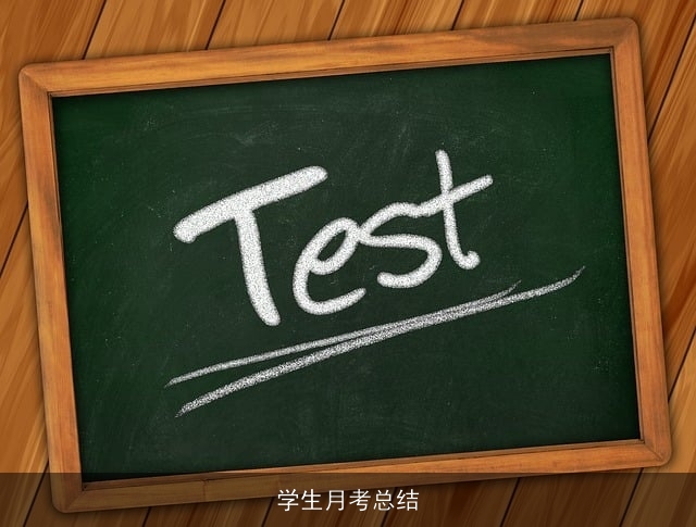学生月考总结