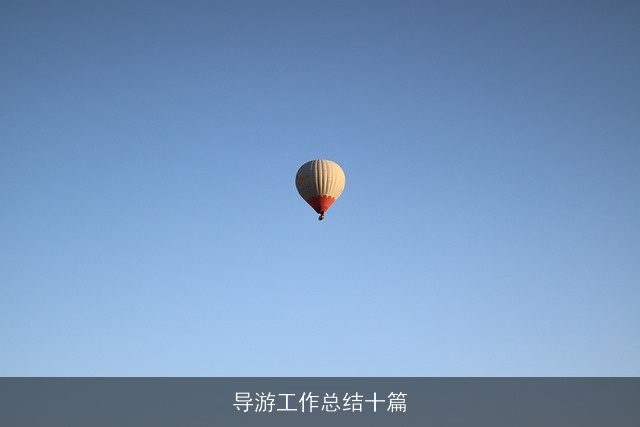 导游工作总结十篇