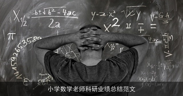 小学数学老师科研业绩总结范文