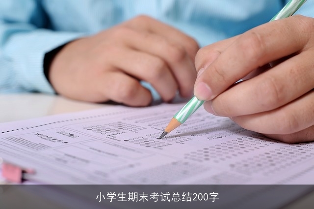 小学生期末考试总结200字
