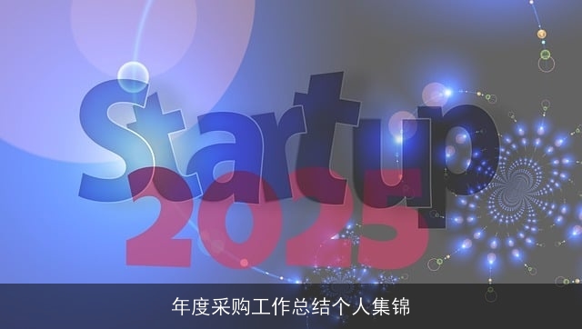 年度采购工作总结个人集锦
