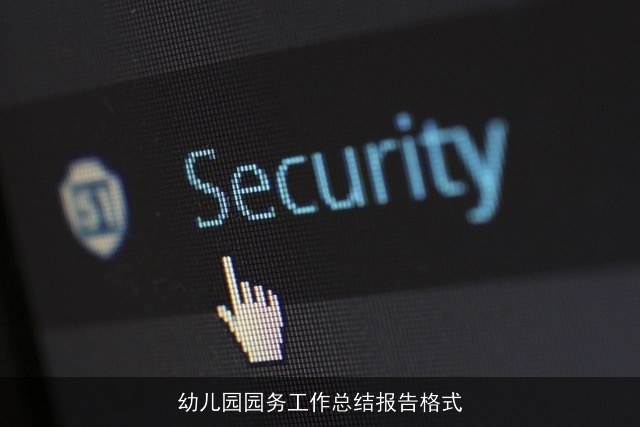幼儿园园务工作总结报告格式