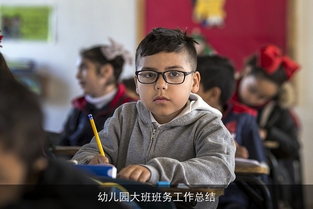 幼儿园大班班务工作总结