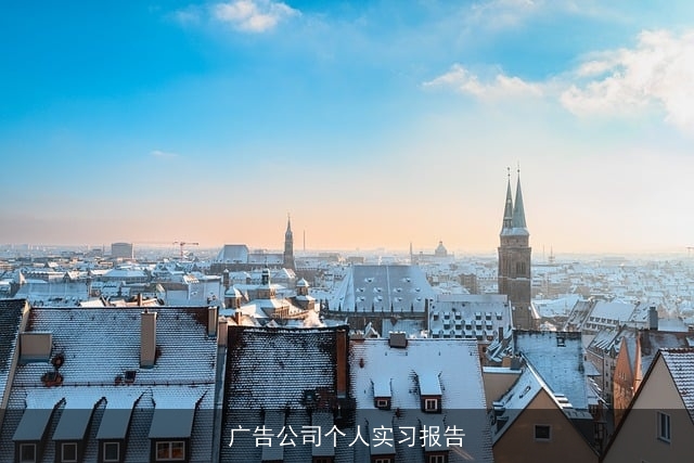 广告公司个人实习报告
