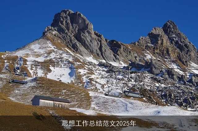 思想工作总结范文2025年