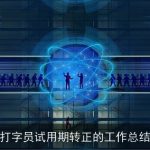 打字员试用期转正的工作总结