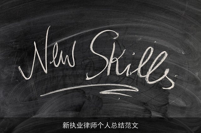 新执业律师个人总结范文