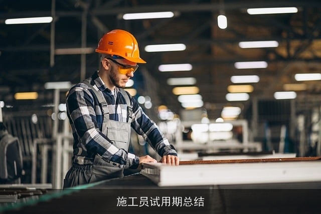 施工员试用期总结
