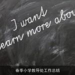 春季小学教导处工作总结