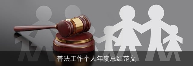 普法工作个人年度总结范文