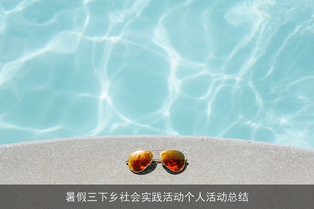 暑假三下乡社会实践活动个人活动总结