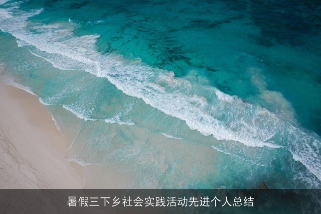 暑假三下乡社会实践活动先进个人总结