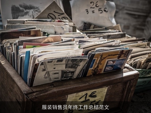 服装销售员年终工作总结范文