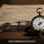 校园主题教研活动总结范文