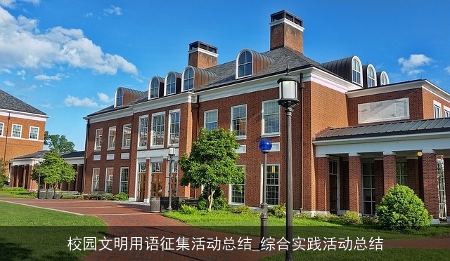 校园文明用语征集活动总结_综合实践活动总结