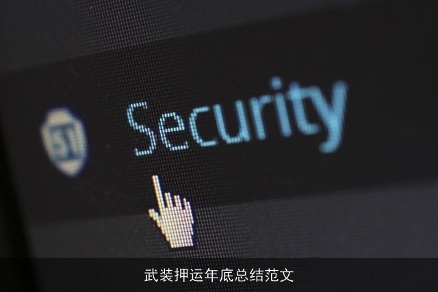 武装押运年底总结范文