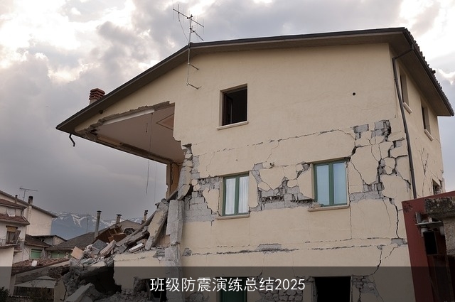 班级防震演练总结2025