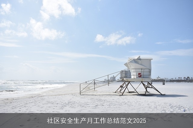 社区安全生产月工作总结范文2025