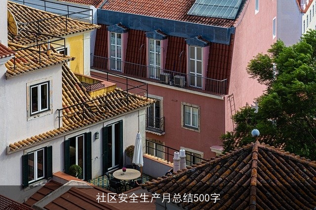 社区安全生产月总结500字