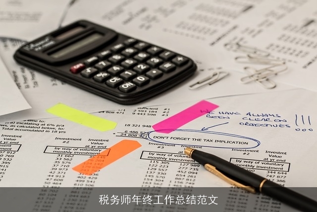 税务师年终工作总结范文