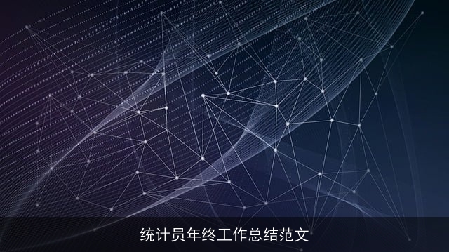 统计员年终工作总结范文
