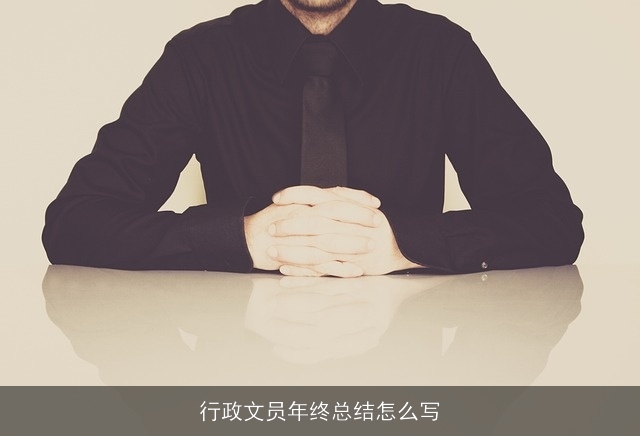 行政文员年终总结怎么写